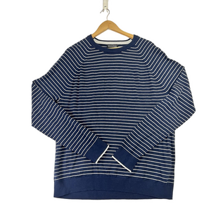 Banana Republic Pima Cotton Cashmere Sweater Men’s Navy Blue Strips Size Tall XL
